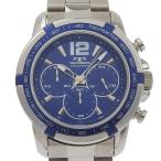 TECHNOS テクノス T6301 腕時計 SS シルバー クオーツ クロノグラフ メンズ ブルー文字盤【Y200925076】中古