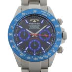 TECHNOS テクノス TSM401 腕時計 SS シルバー クオーツ クロノグラフ メンズ ブルー文字盤【Y200925086】中古