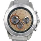 TECHNOS テクノス T5422 腕時計 SS クオーツ クロノグラフ メンズ ゴールド文字盤【Y200925087】中古