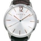 CROSS クロス CR8015 腕時計 SS×レザー シルバー クオーツ アナログ表示 メンズ シルバー文字盤【Y200925101】中古
