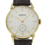 SARCAR サーカー CT114RG 腕時計 金メッキ×レザー シルバー クオーツ アナログ表示 メンズ ホワイト文字盤【Y200925102】中古