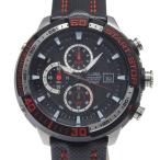 SEIKO セイコー アルバ 10気圧防水 VD57-KE00 ブラック×レッド×シルバー クオーツ クロノグラフ メンズ ブラック文字盤【Y200925130】中古