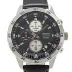 SEIKO セイコー 4T57-00K0 腕時計 SS×レザー ブラック クオーツ クロノグラフ メンズ ブラック文字盤【Y200925159】中古
