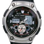 CASIO カシオ 10気圧防水 AQ-190W-1AJF 腕時計 SS×樹脂系 クオーツ アナデジ表示 メンズ ブラック文字盤【Y200925160】中古