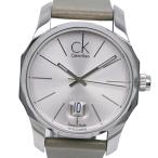 Calvin Klein カルバンクライン K77411 腕時計 SS シルバー クオーツ アナログ表示 メンズ シルバー文字盤【Y200925171】中古