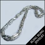 Yahoo! Yahoo!ショッピング(ヤフー ショッピング)【セール】 BLING HIPHOP JEWELRY ジルコニア 入り シルバー 925 プレーティング メンズ ネックレス チェーン ストリート ヒップホップ アクセサリー 02
