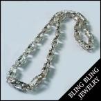 Yahoo! Yahoo!ショッピング(ヤフー ショッピング)【セール】 BLING HIPHOP JEWELRY ジルコニア 入り シルバー 925 プレーティング メンズ ネックレス チェーン ストリート ヒップホップ アクセサリー 14