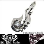 【在庫あり・即納】 Bill Wall Leather BWL ビルウォールレザー シルバー ペンダント トップ チャーム Fish Hook w/Stone C335 セレブ 愛用 アクセサリー