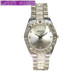 ショッピングセレブ 【35%OFF】 GENEVA ジルコニア セレブウォッチ シルバーカラー メンズ  ラグジュアリー スタイル ファッション セレブ ウォッチ 時計 HIPHOP 腕時計 B系