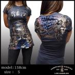 【24%OFF】 クリスチャンオードジェー レディース Tシャツ Christian Audigier チュニック Tシャツ MOROCCAN TEMPLE グレー セレブ 正規 ブランド Ed Hardy