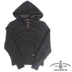 クリスチャンオードジェー レディース ジップ パーカー スパンコール ブラック フーディー Christian Audigier インポート ハリウッド