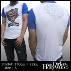 最終値下げ Dirtee Hollywood ダーティーハリウッド メンズ Tri Tシャツ CALIFORNIA ブルー MADE IN USA