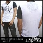 最終値下げ Dirtee Hollywood ダーティーハリウッド メンズ Vネック Tシャツ LION ブラック MADE IN USA