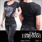 最終値下げ Dirtee Hollywood ダーティーハリウッド レディース Vネック Tシャツ BRANDED ブラック ホワイト MADE IN USA