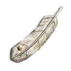 ショッピングhardy 【再入荷なし　即納】エドハーディー Ed Hardy 公式ライセンス 特典付き 革紐 プレゼント フェザー ペンダントトップ EDFE-054 右向き EDHARDY