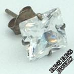 Yahoo! Yahoo!ショッピング(ヤフー ショッピング)【セール】 HIPHOPジュエリー メンズ レディース ピアス　ストーン 2 シルバー  プレーティング  ストリート スタイル BLING JEWELRY