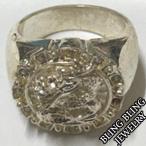 Yahoo! Yahoo!ショッピング(ヤフー ショッピング)【セール】 HIPHOPジュエリー メンズ リング 14 DRAGON ドラゴン ジルコニア シルバー プレーティング 指輪 ブラス 真鍮 BLING JEWELRY HIPHOP　ストリート