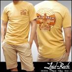 Laid-Back USA レイドバック メンズ GEAR HEADS ウォッシュ イエロー 半袖 tシャツ シャツ ヴィンテージ カジュアル インポート ファッション