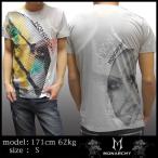 MONARCHY モナーキー メンズ Tシャツ BLIND ライト グレー 半袖 シャツ 海外セレブ 多数着用 ハリウッド セレブ カジュアル