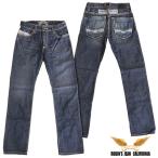 ロビンズジーン メンズ デニム ストレート パンツ ROBIN'S JEAN POCKET WING LOGO VIN.DARK 153 with studs