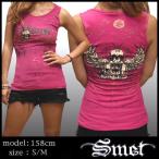 Smet スメット レディース タンクトップ ピンク スカル タンク セレブ 正規 ブランド Ed Hardy エドハーディー クリスチャンオードジェー パコチカーノ