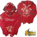 Smet スメット レディース パーカー スカル レッド セレブ 正規 ブランド Ed Hardy エドハーディー クリスチャンオードジェー Pacochicano パコチカーノ