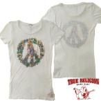 トゥルーレリジョン レディース Tシャツ 【200種類の品揃え】 TRUE RELIGION FLOWER POWER ホワイト 半袖 トップス シャツ インポート 海外 セレブ 着用