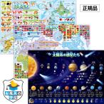 ショッピングポスター お風呂の学校 日本地図＆世界地図＆宇宙地図 お風呂ポスター 3枚セット 日本製 B3サイズ 地理 社会 知育 学習 防水