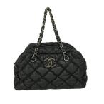 CHANEL(シャネル) バブルキルト チェーンショルダーバッグ ラムスキン ブラック ギャラ付き ABランク