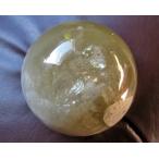 天然原石虹入りシトリンクォーツ（黄水晶)1307g 98mm丸玉