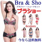 全6色 ブラショー ブラジャー＆ショーツセット 脇肉 背肉 スッキリ 脇高 下着 アンダーウエアー 内衣