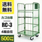 ショッピングカゴ カゴ台車 Cタイプ RC-3C W850 D650 H1700 4輪自在キャスター 底板スチール製 ラスティパレット (返品不可 個人宅配送不可)