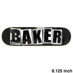 BAKER DECK ベイカー デッキ TEAM BRAND LOGO BLACK/WHITE 8.125 スケートボード スケボー