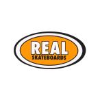 REAL STICKER настоящий стикер CLASSIC OVAL SMALL 330 ORANGE скейтборд скейтборд 