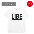 【アウトレット価格 4,180円 → 1,990円】LIBE T-SHIRT ライブ Ｔシャツ BIG LOGO・Sサイズ WHITE/BLACK 在庫処分 スケートボード スケボー