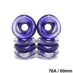 SHARK WHEEL Shark Wheel soft Wheel ( Cruiser ) CALIFORNIA ROLL(78A)CLEAR PURPLE HUB 60mm скейтборд скейтборд 