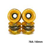 SHARK WHEEL Shark Wheel soft Wheel ( Cruiser ) CALIFORNIA ROLL(78A)TRANSPARENT AMBER 60mm скейтборд скейтборд 
