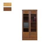 本棚 ガラス扉 幅60 大容量 木製 フ�