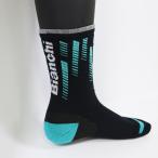 ビアンキ Bianchi ロングソックス (JP213R2501BKCK0) サイズ25-27cm ブラック/チェレステカラー 新品 クリックポスト 送料込