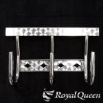 汎用★丸棒巻き 3連チェーンフック ウロコ柄 ダイヤ【RQSH2】