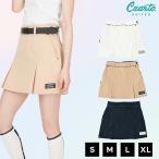 スカート ボックスプリーツ パイピングロゴ レディース クアルトユナイテッド ゴルフウェア アウトレット 22BASIC