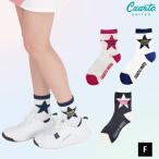 クルーソックス 星柄 刺繍ロゴ レディース クアルトユナイテッド ゴルフウェア 22SS