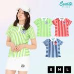  рубашка-поло короткий рукав половина Zip общий рисунок полоса рисунок нашивка Logo женский k Alto united Golf одежда outlet 20FW