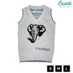 ゴルフ ニット ベスト 20FW クアルトユナイテッド アニマル さがら ワッペン