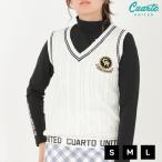 ゴルフ ニット ベスト 20FW クアルトユナイテッド 裾 ロゴ 入り ベーシック