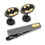 カフス ネクタイピン セット バットマン Batman ブラック&ゴールド カフスボタン カフリンクス タイバー タイクリップ