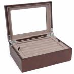 アクセサリーケース ジュエリーボックス エスプレッソ ブラウン コレクターズ ウッド カフスケース 72ペア 収納ケース