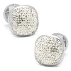 カフスボタン カフス ホワイト クリスタル パヴェ カフリンクス Ox & Bull Tra ...