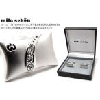 Yahoo! Yahoo!ショッピング(ヤフー ショッピング)ブランド アクセサリー mila schon ミラ・ショーン 長方形カーブクリスタルガラスカフス（ミラショーン カフリンクス カフスボタン）父の日