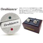 ブランド アクセサリー Orobianco オロビアンコ ラウンド ロゴ カフス（トリコローレ）カフスボタン カフリンクス 父の日